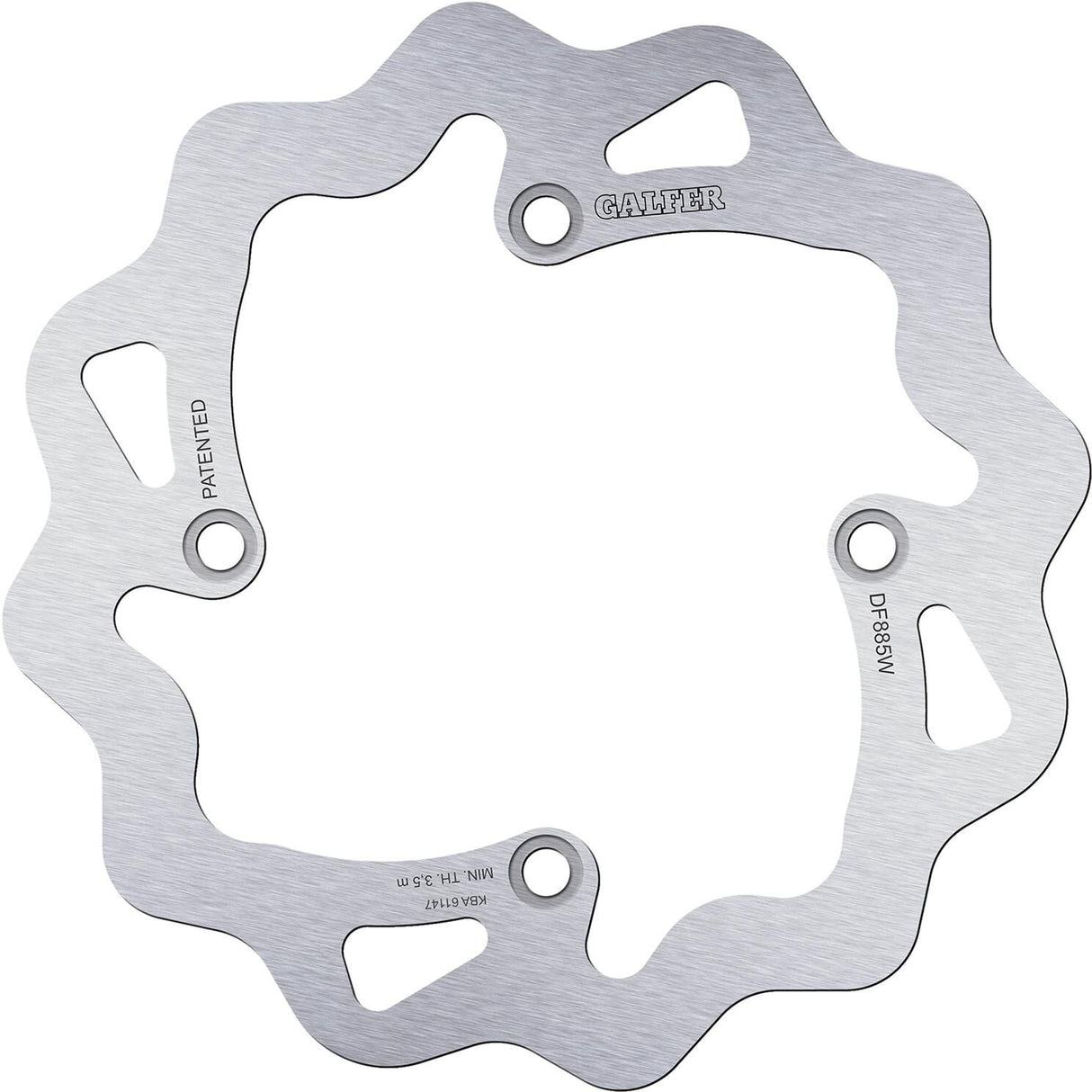 Galfer wave remschijf df885 rotor df885 type w rigid