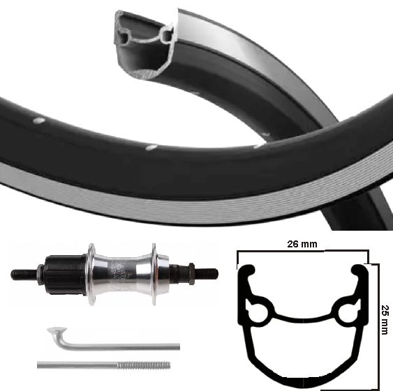 Roda traseira de kgs de 28 polegadas (622) Stratos Cassete de prata preto 8 9 SP eixo fixo