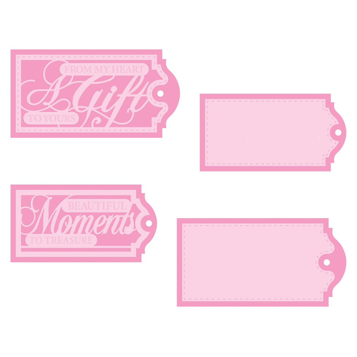 Tonic studios • my memory book tag sentiments die set beautiful moments