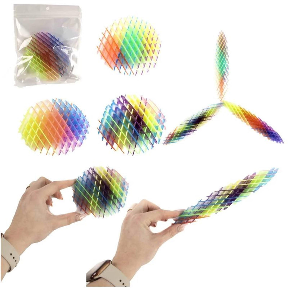 Jono toys magic fidget morph worm rainbow