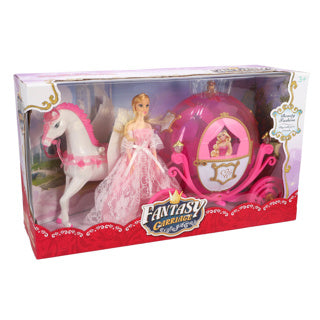 No brand princess horse carriage with light