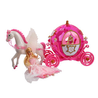No brand princess horse carriage with light