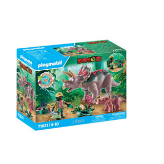 Playmobil 71821 triceratops familie