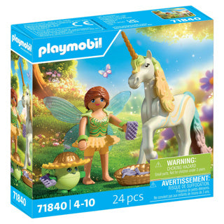 Playmobil 71840 collectible unicorn rain flower with fairy