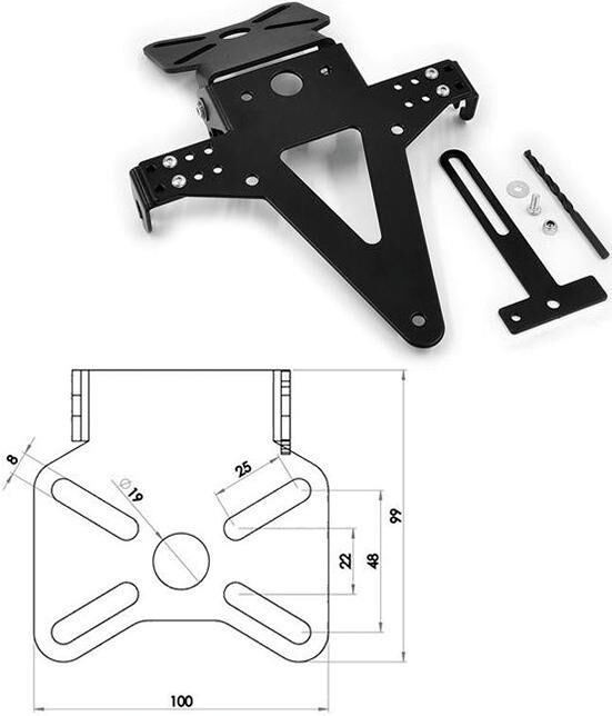 Progress line nummerbordhouder license plate carriers un typ8 sw verst