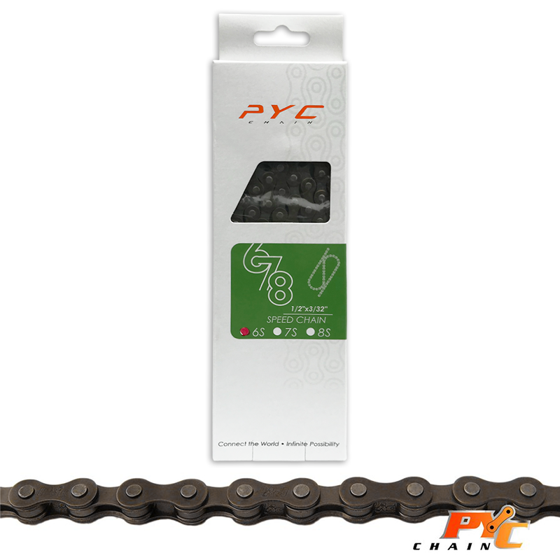 PYC Bicycle Chain 6S 116s 1 2x3 32 Shimano