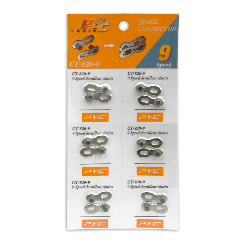 PYC Pyc chain link 9 speed per 6 pieces on card