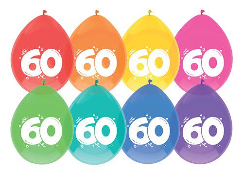 Haza balloons 60 years, pack of 8 pieces