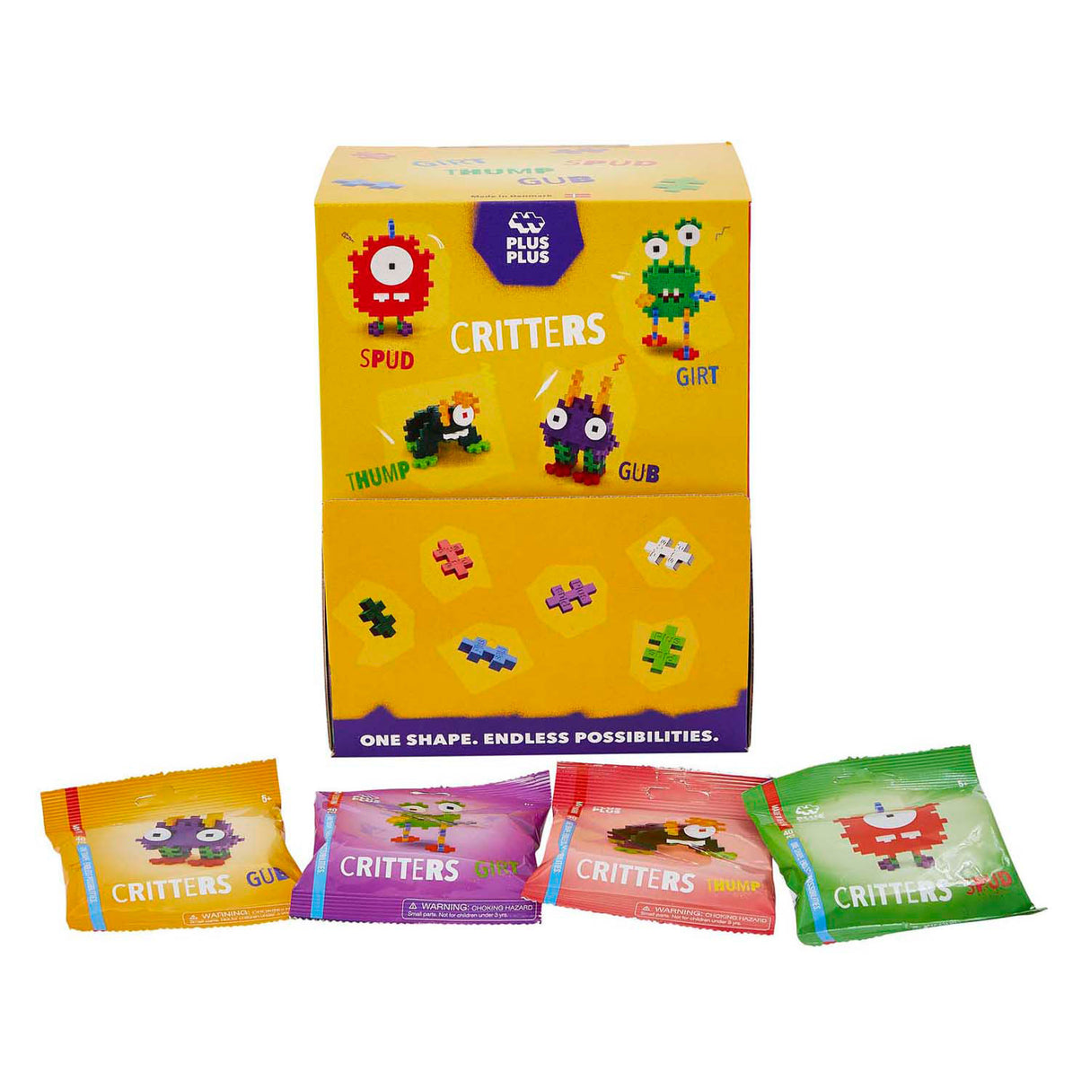 Pluss-pluss critters-skjerm: 48 stykker. (7292)