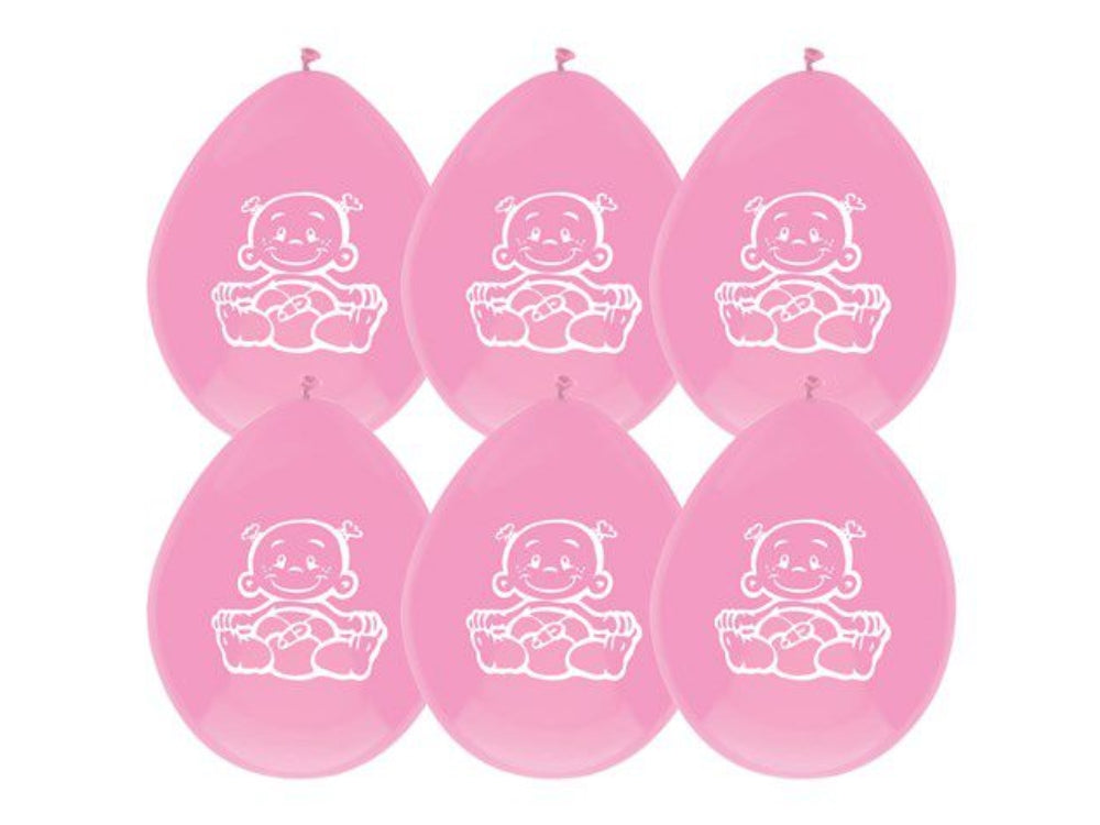 Globos haza nacimiento niña bolsa de 6 piezas