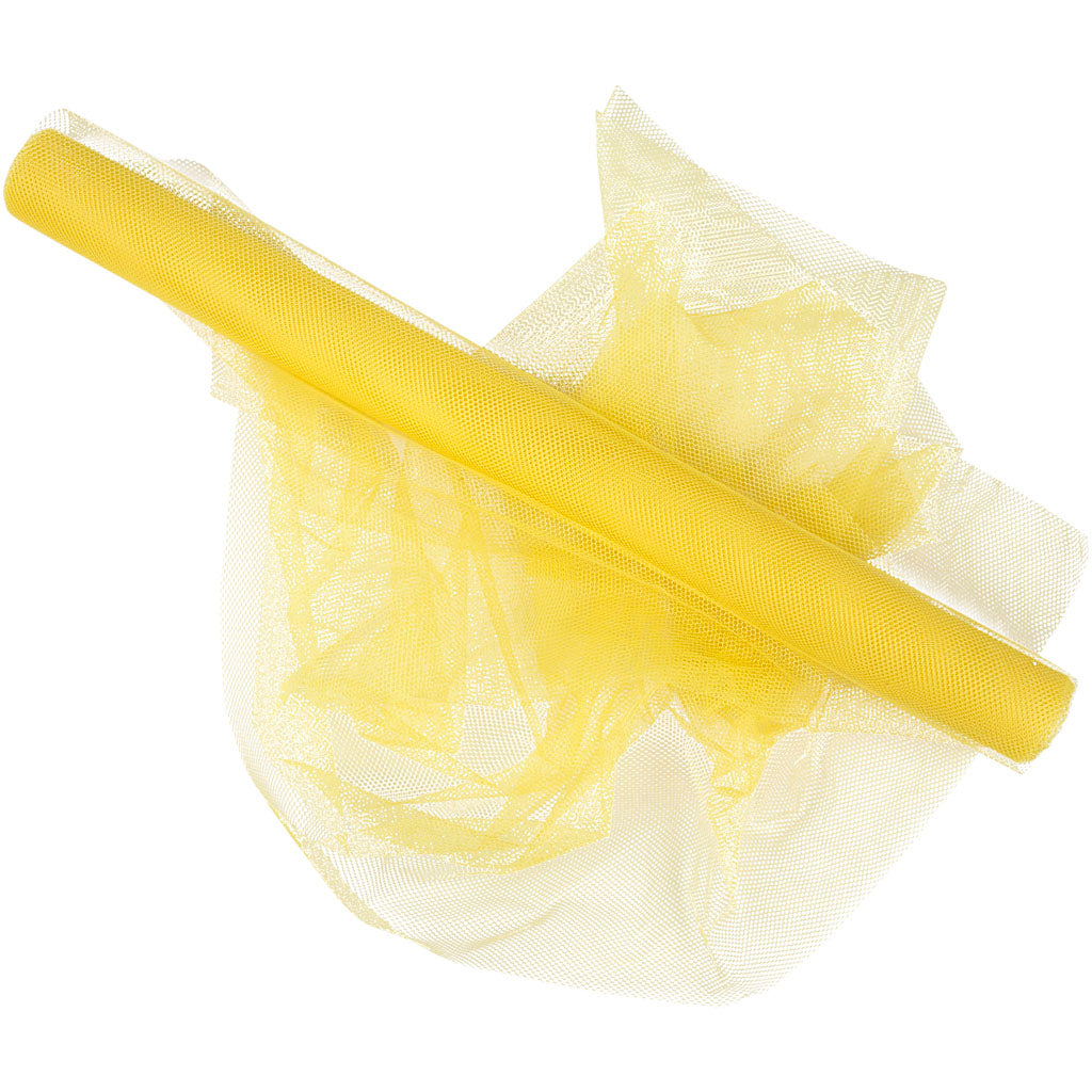 Creativ company tulle, w: 50 cm, yellow, 5 m 1 roll