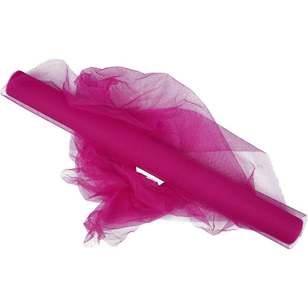Creativ company tulle, w: 50 cm, pink, 5 m 1 roll