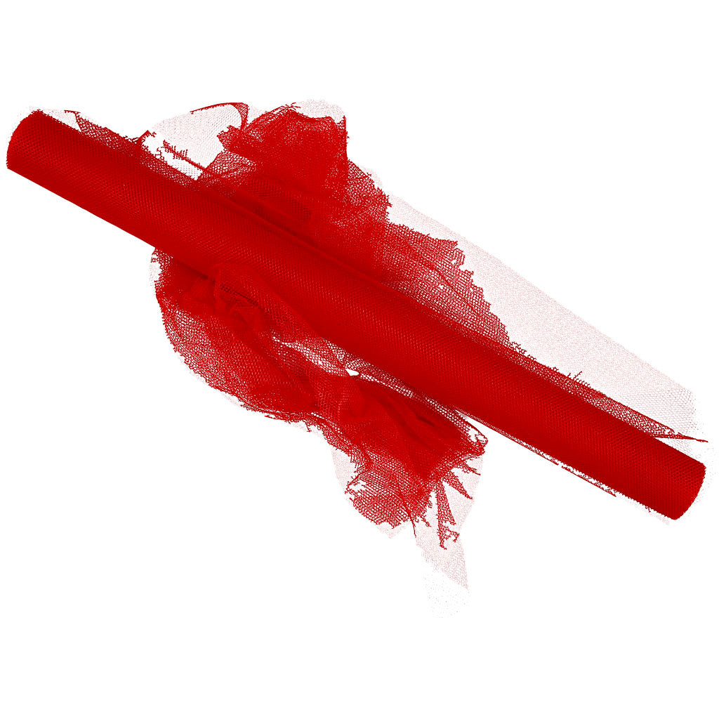 Creativ company tulle, w: 50 cm, red, 5 m 1 roll
