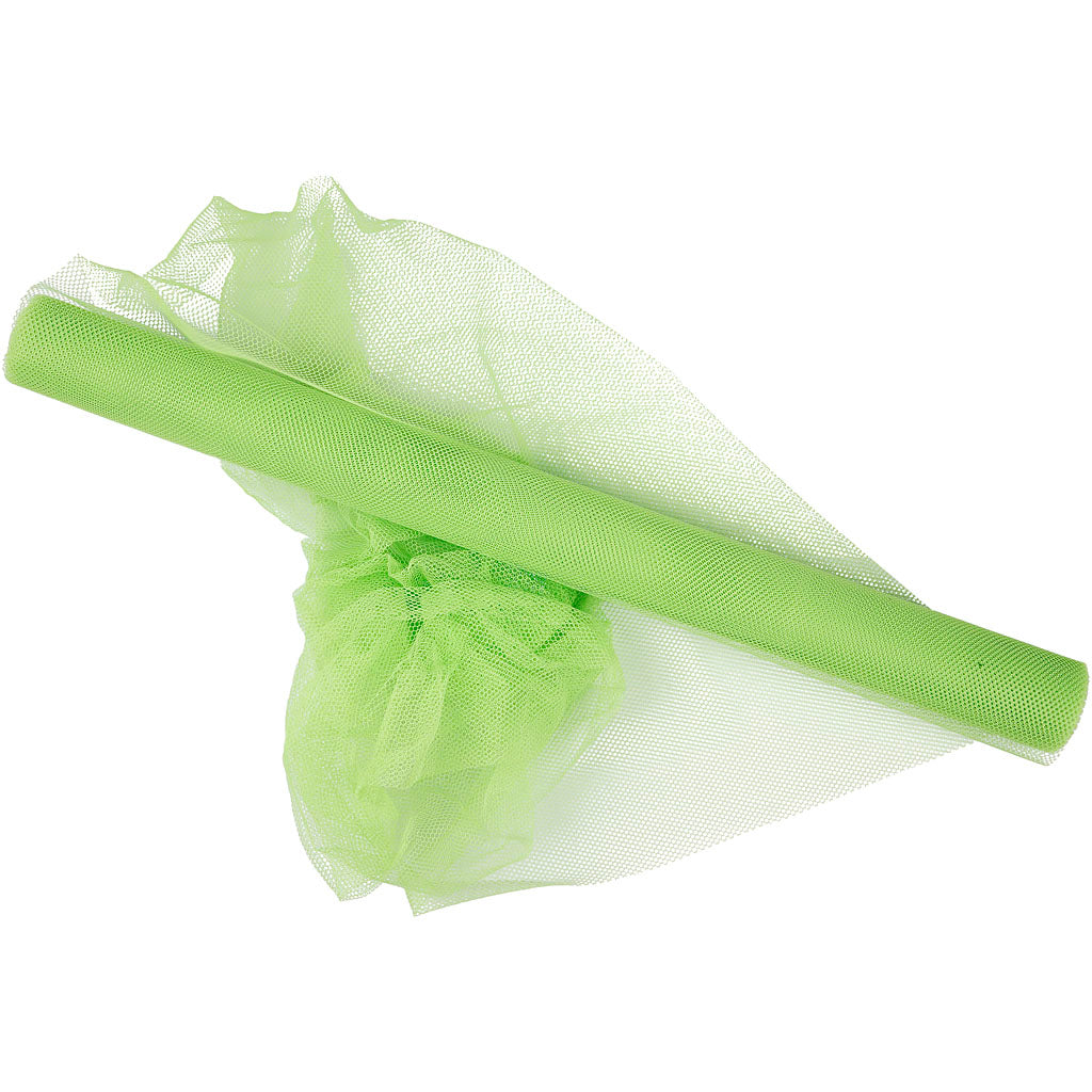 Creativ company tulle, w: 50 cm, neon green, 5 m 1 roll