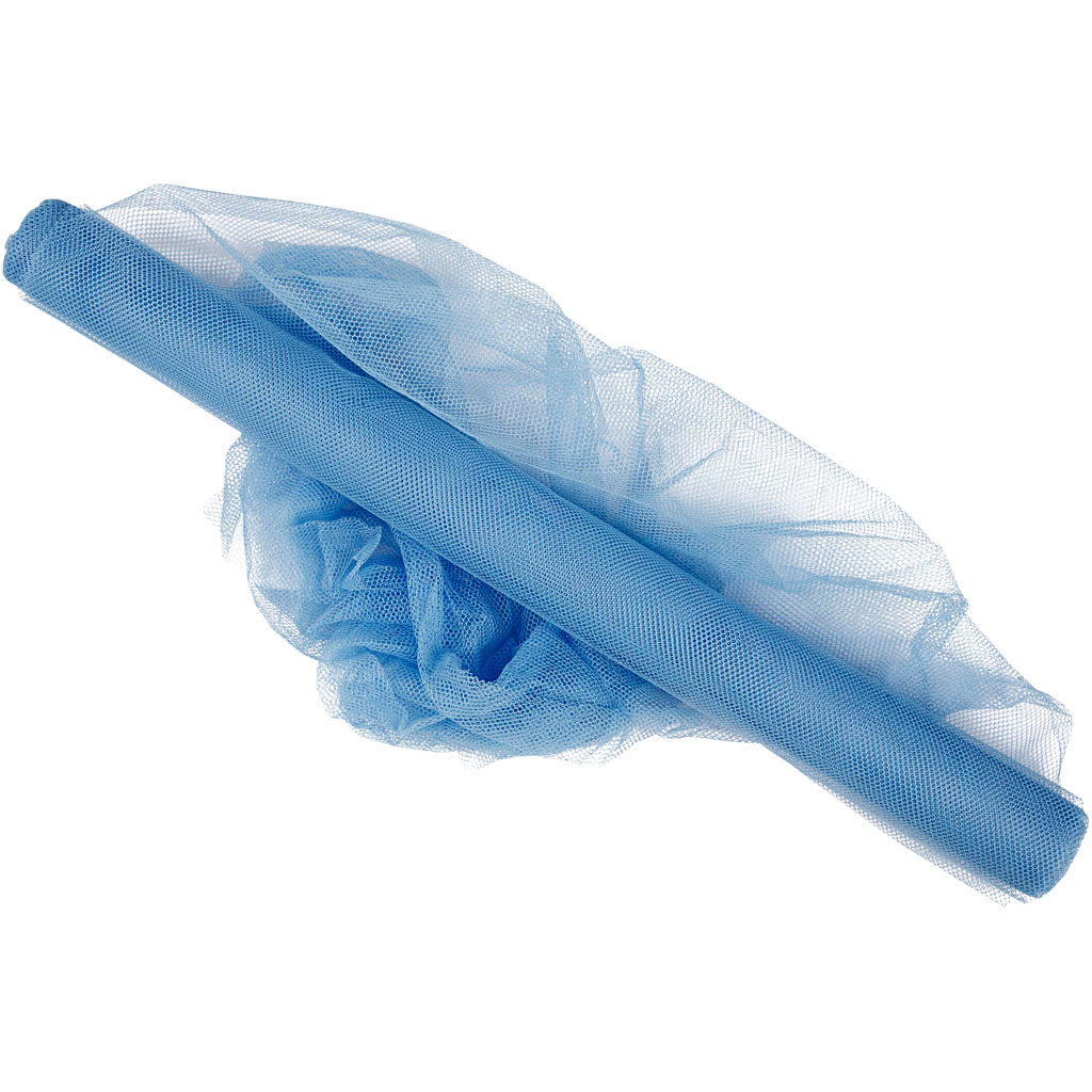 Creativ company tulle, w: 50 cm, light blue, 5 m 1 roll