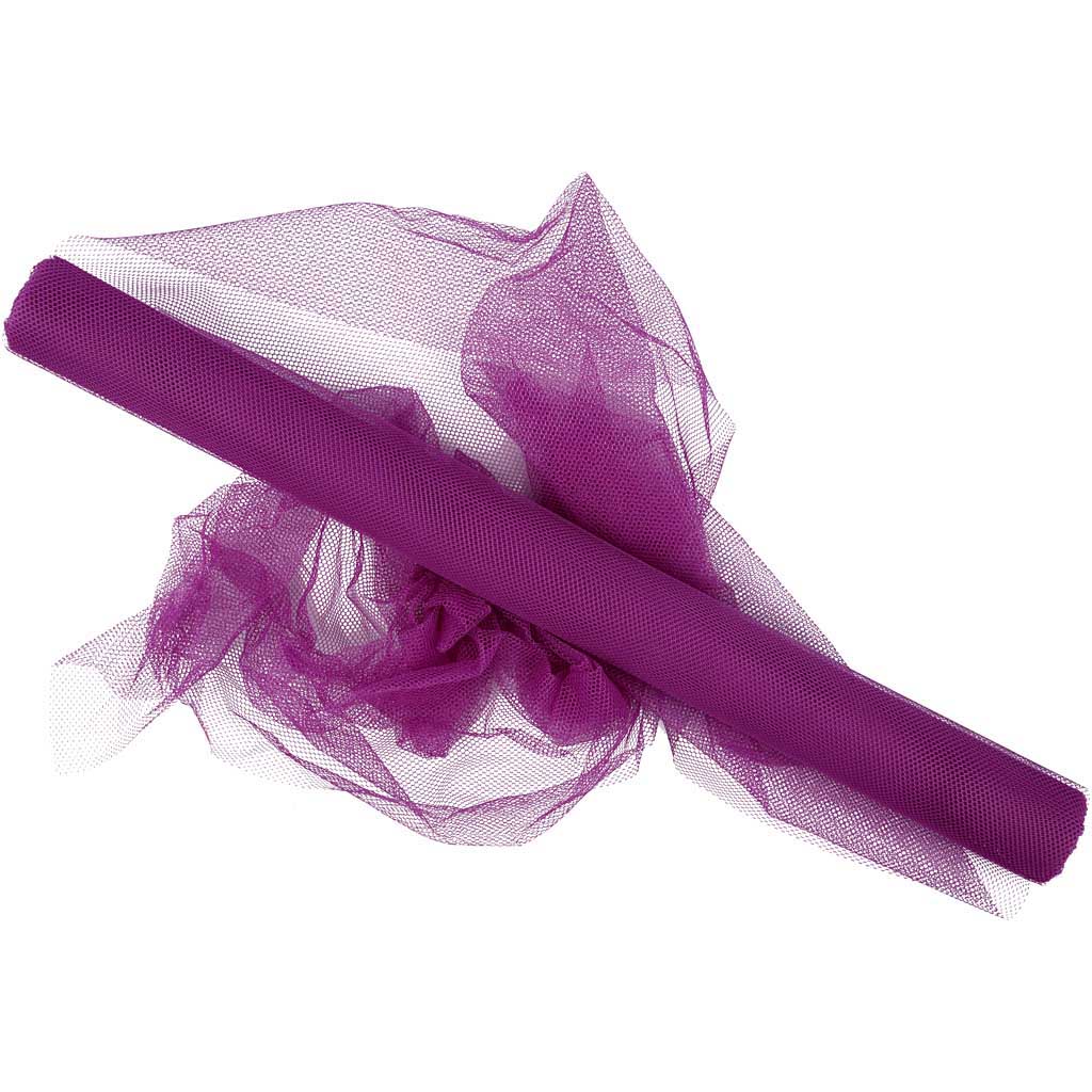 Creativ company tulle, w: 50 cm, purple, 5 m 1 roll