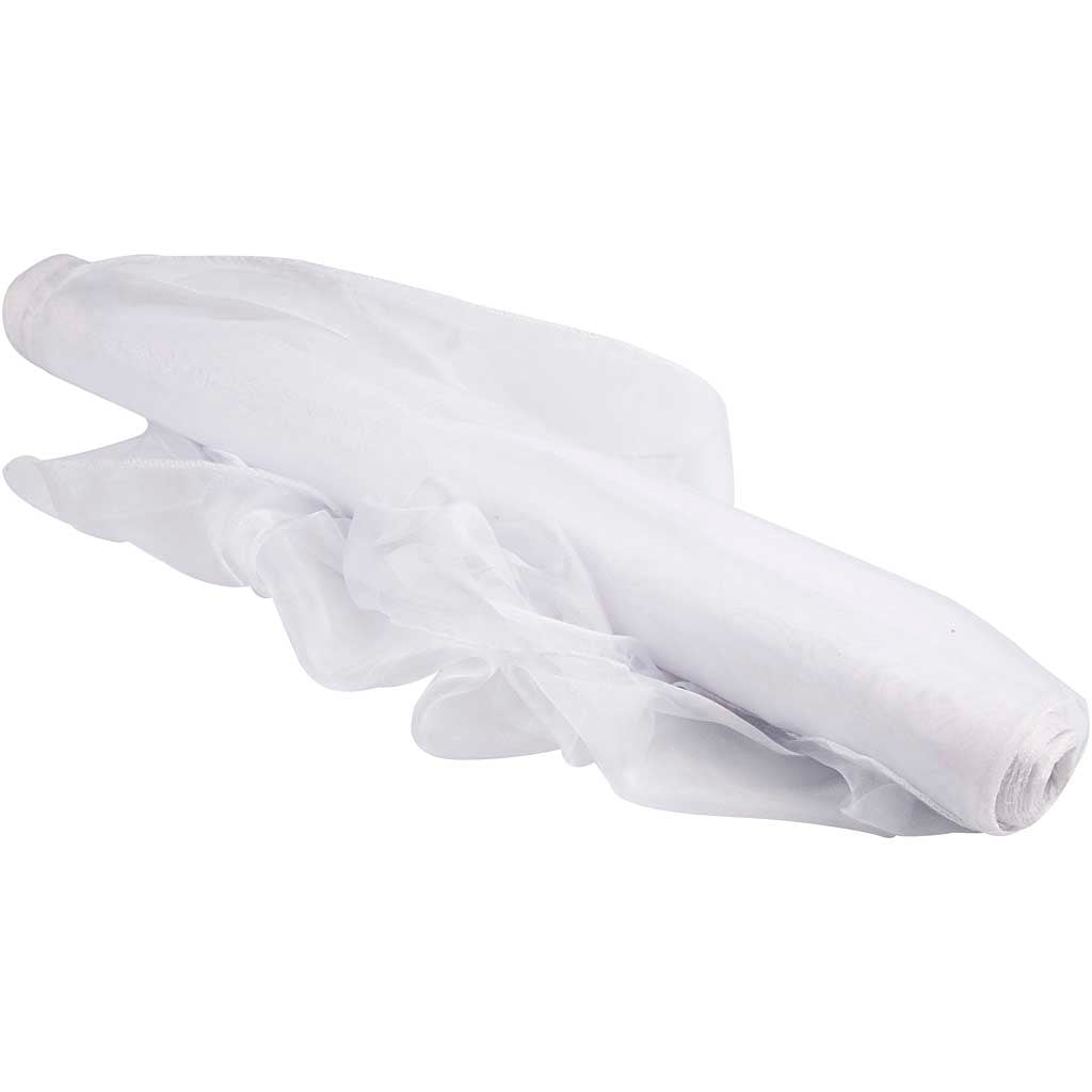 Creativ company organza fabric, w: 50 cm, white, 10 m 1 roll