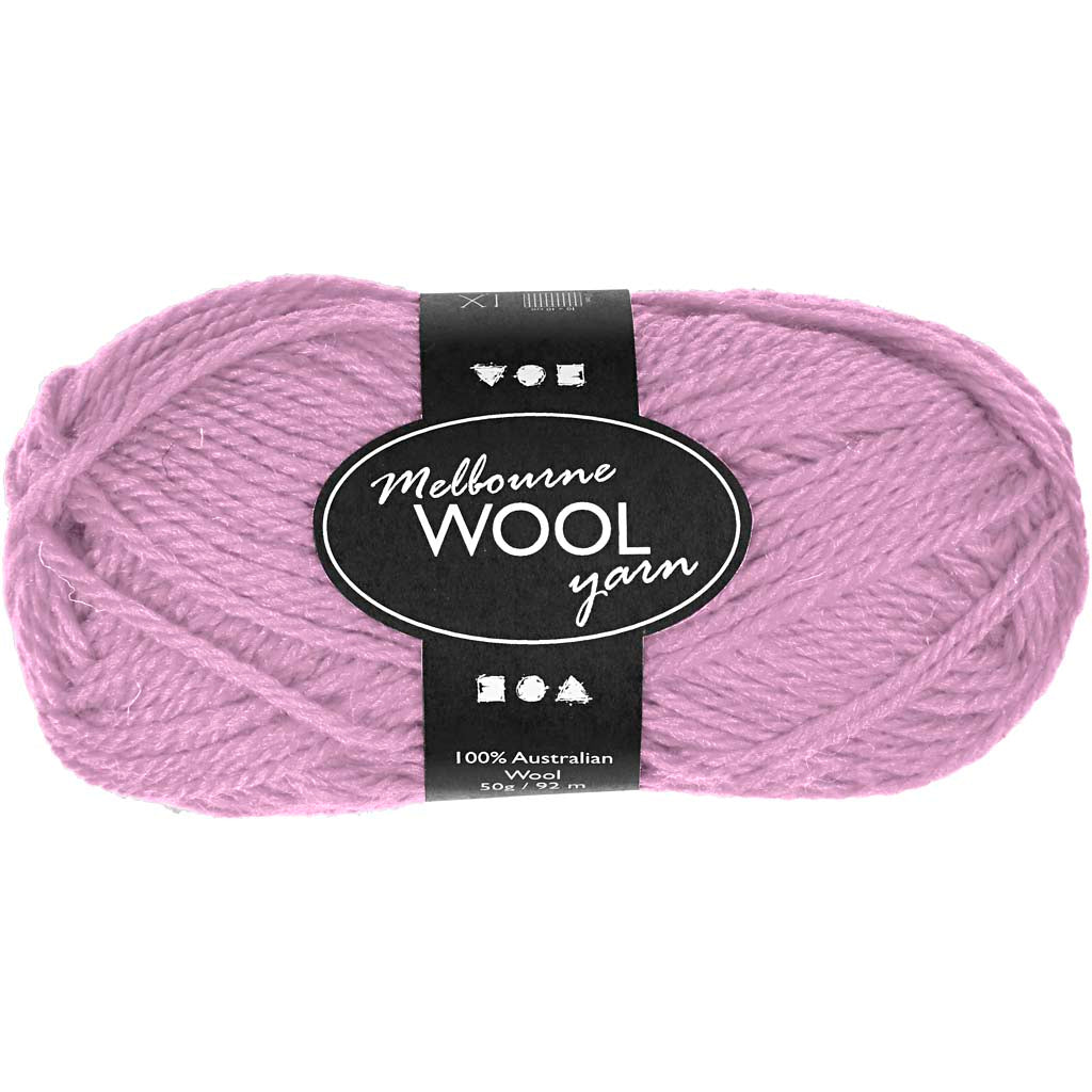 Creativ company melbourne wool yarn, l: 92 m, pink, 50 g 1 ball