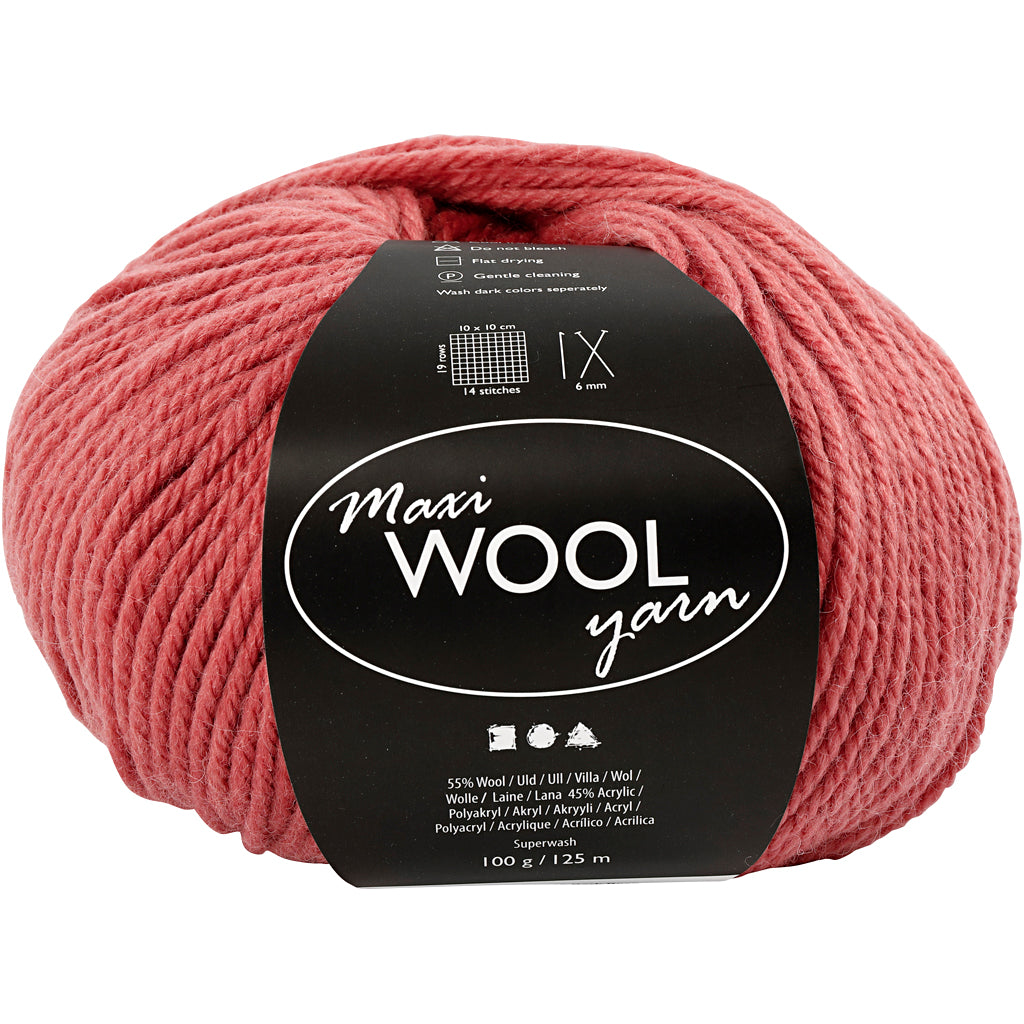 Creativ company wool yarn, length 125 m, dark pink, 100 g, 1 ball