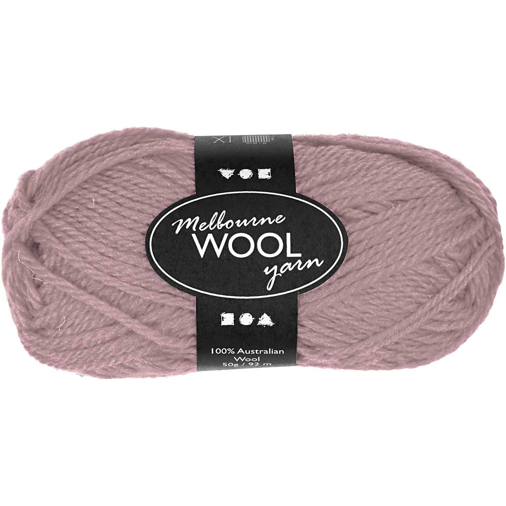 Creativ Company Melbourne wool yarn, length 92 m, light purple, 50 g, 1 ball