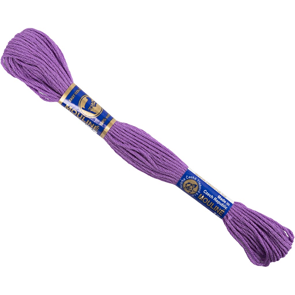 Embroidery thread, purple, 8 m 1 ball