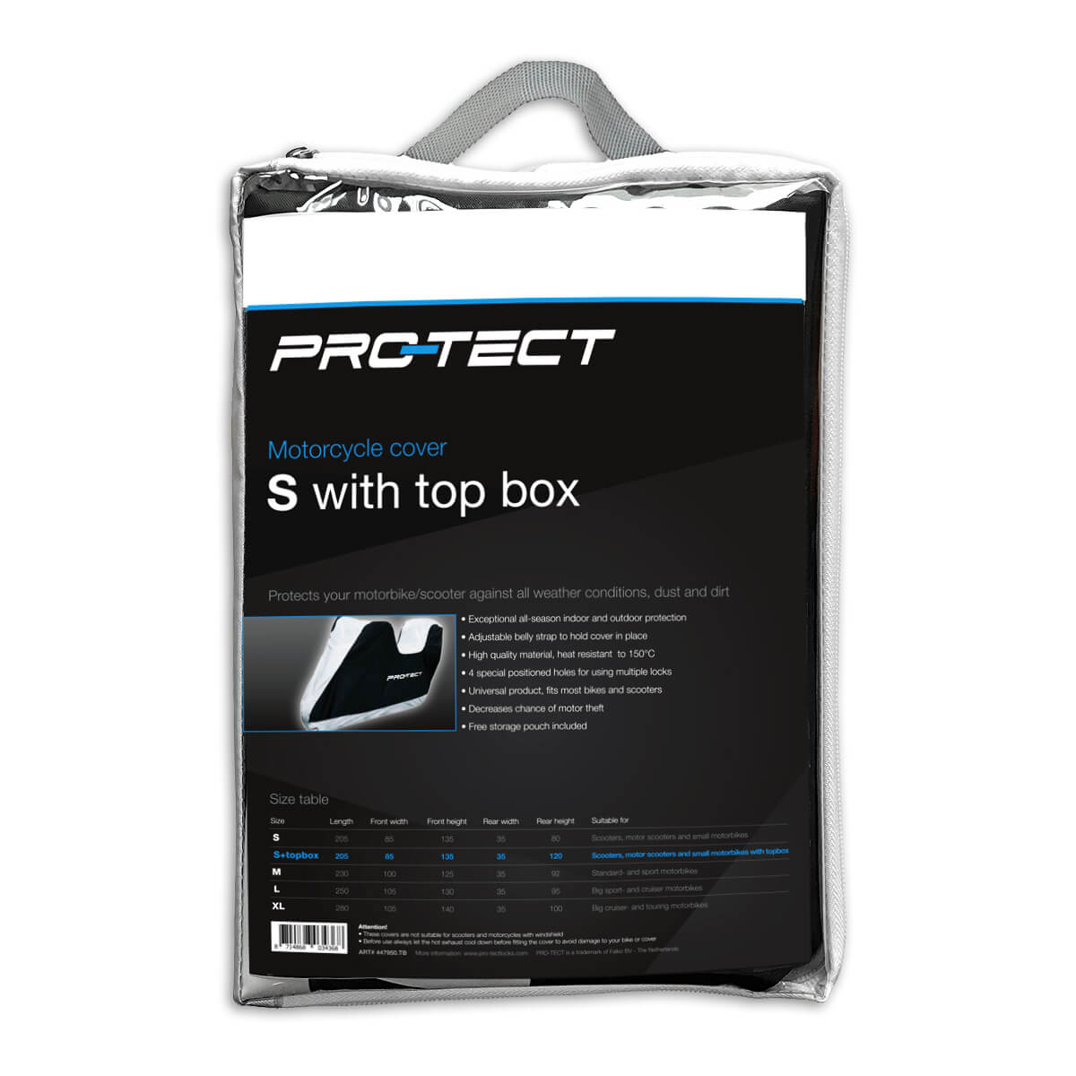 Pro-Tect Motorcycle Cover Scooter Cover S + top case