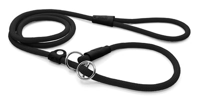 Morso dog leash retriever line soft rope recycled black
