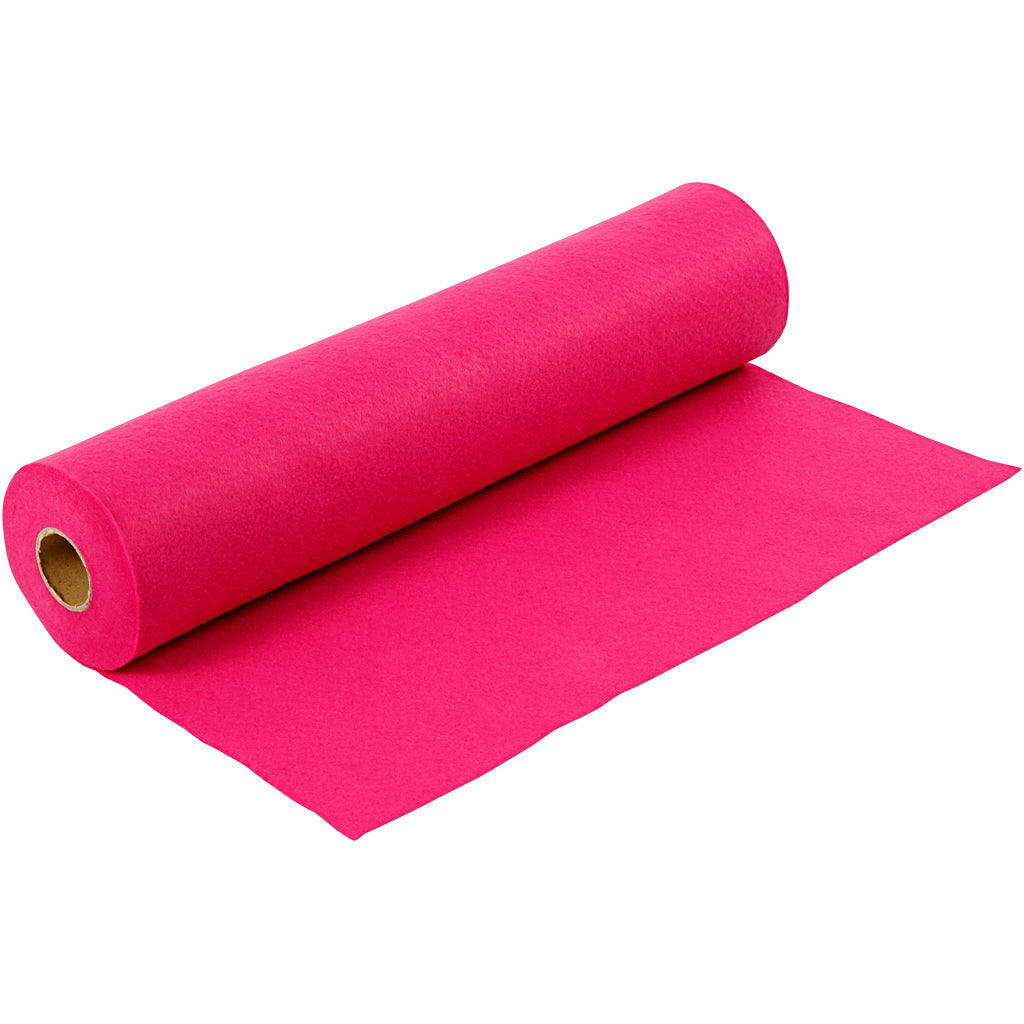 Creativ company hobby felt, w: 45 cm, thickness 1.5-2 mm, 180-200 gr, cerise, 5 m 1 roll