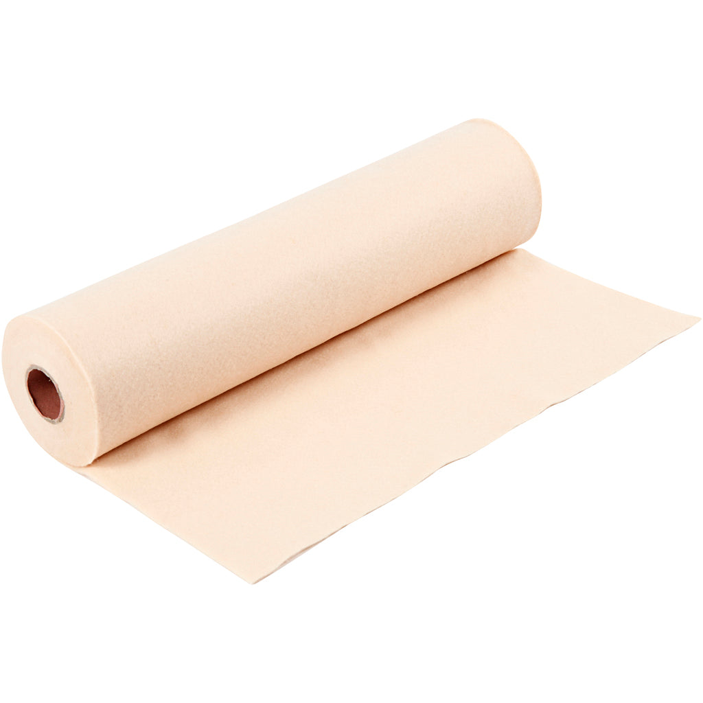 Creativ company hobby felt, w: 45 cm, thickness 1.5-2 mm, 180-200 gr, light beige, 5 m 1 roll