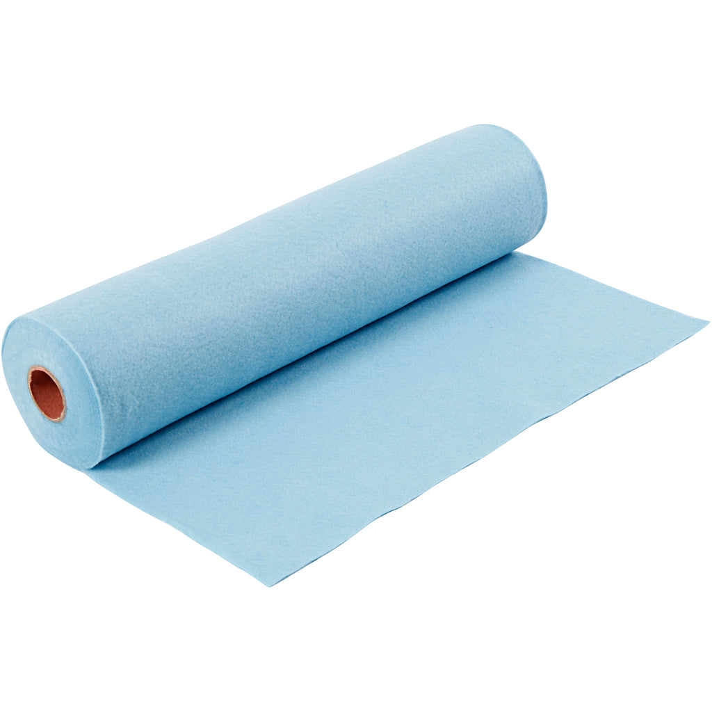 Creativ company hobby felt, w: 45 cm, thickness 1.5-2 mm, 180-200 gr, light blue, 5 m 1 roll