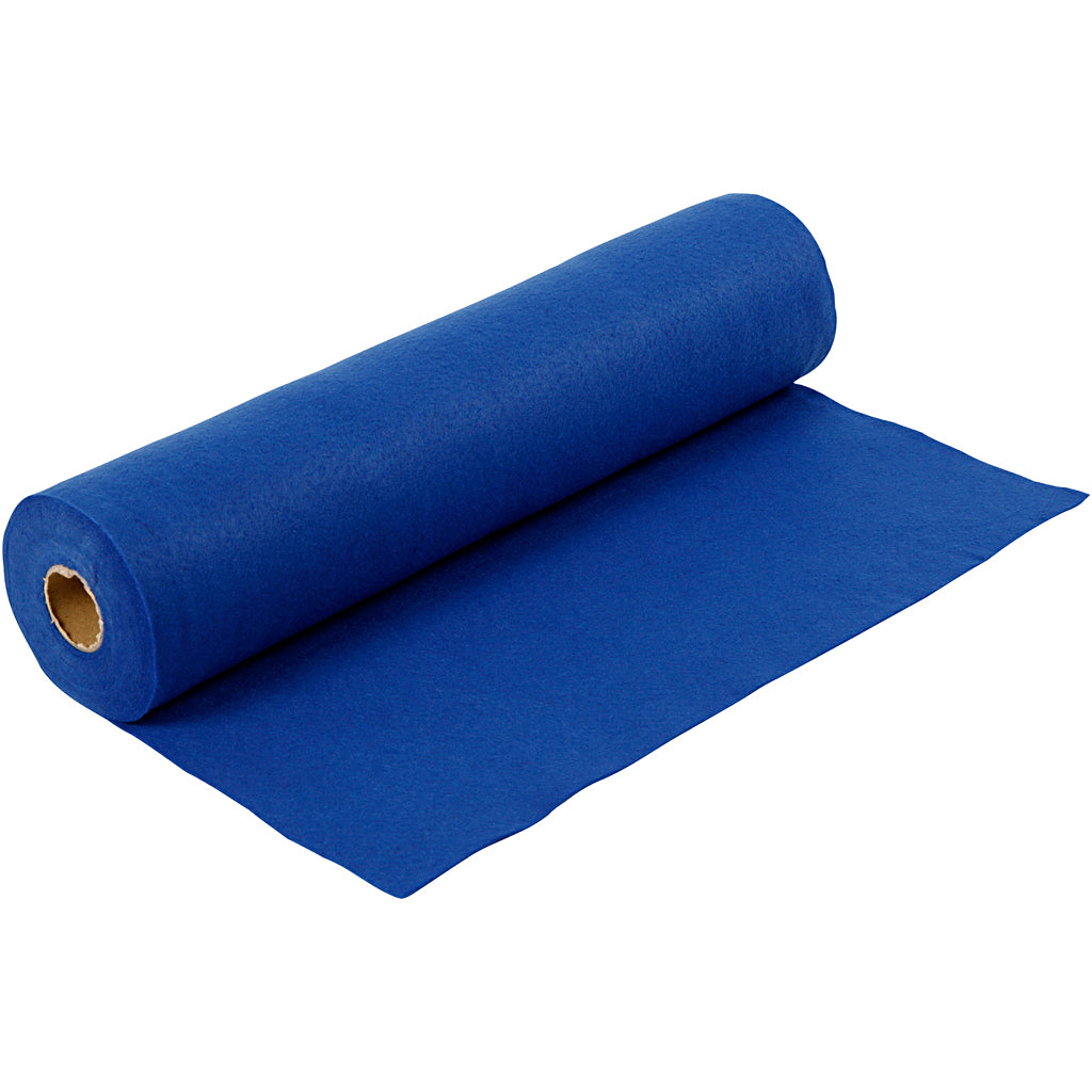 Creativ company hobby felt, w: 45 cm, thickness 1.5-2 mm, 180-200 gr, blue, 5 m 1 roll