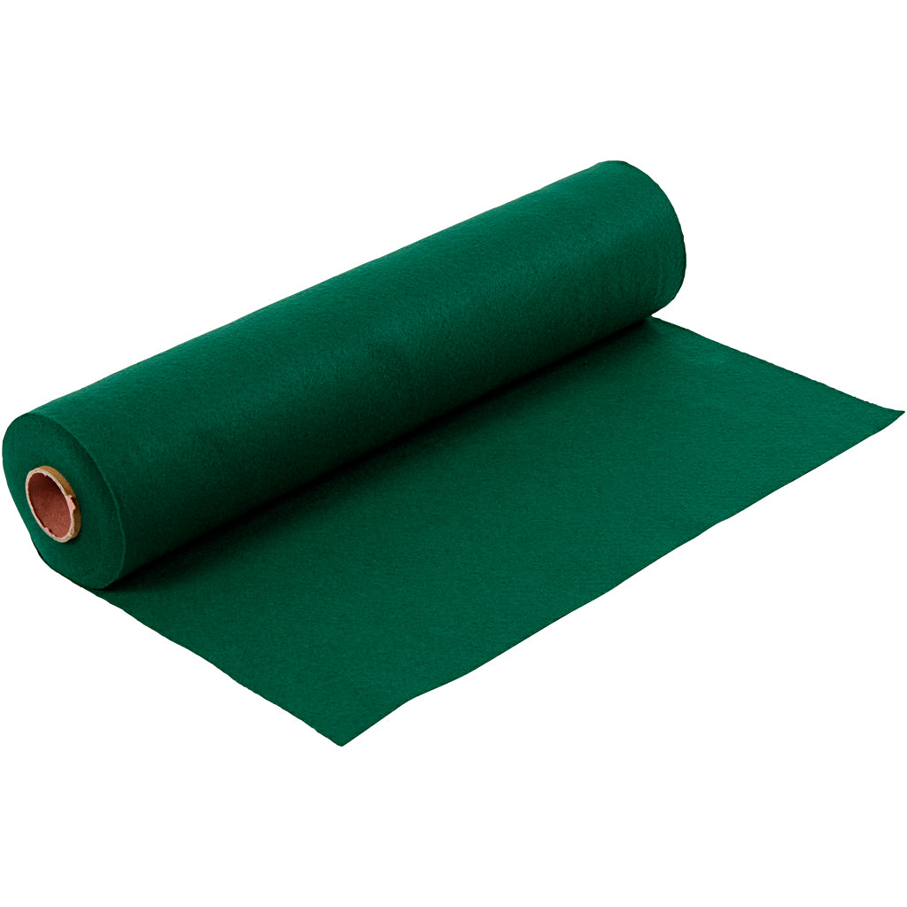 Creativ company hobby felt, w: 45 cm, thickness 1.5-2 mm, 180-200 gr, dark green, 5 m 1 roll
