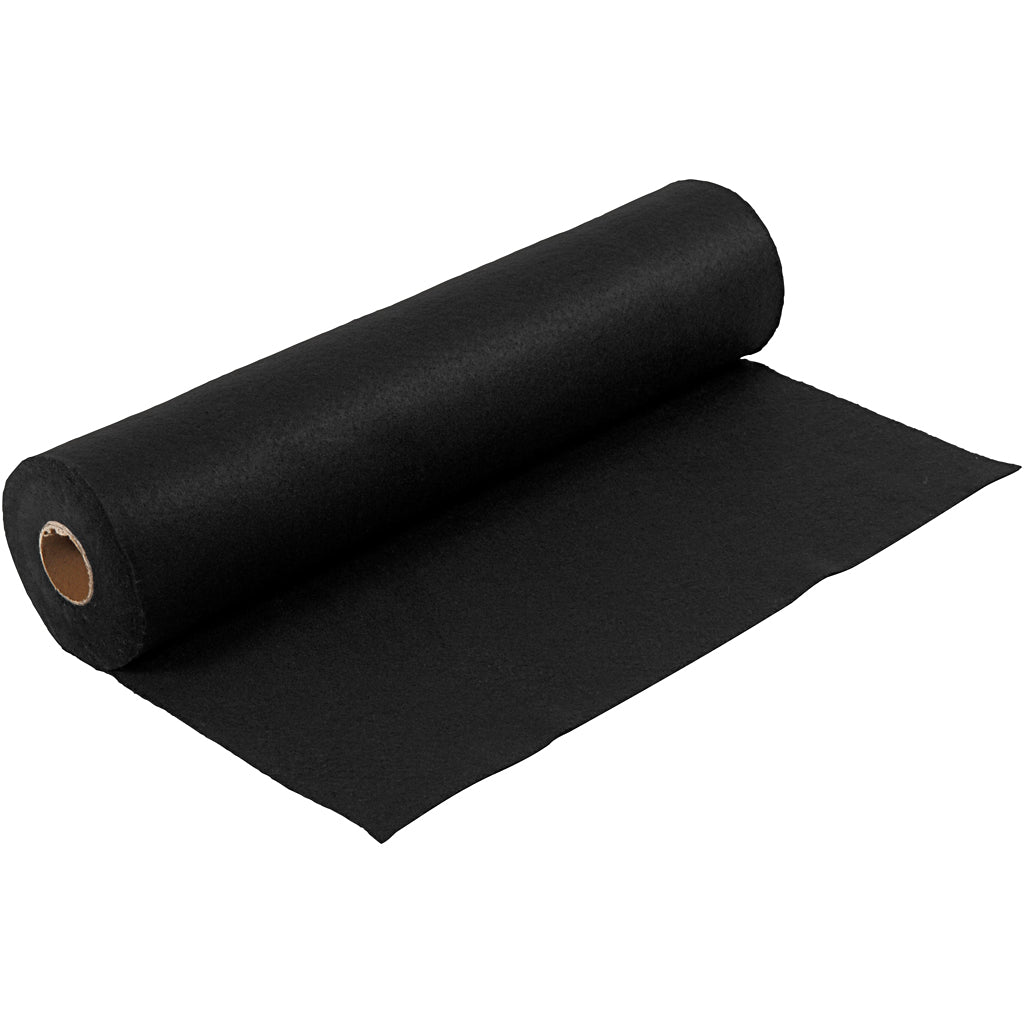 Creativ company hobby felt, w: 45 cm, thickness 1.5-2 mm, 180-200 gr, black, 5 m 1 roll