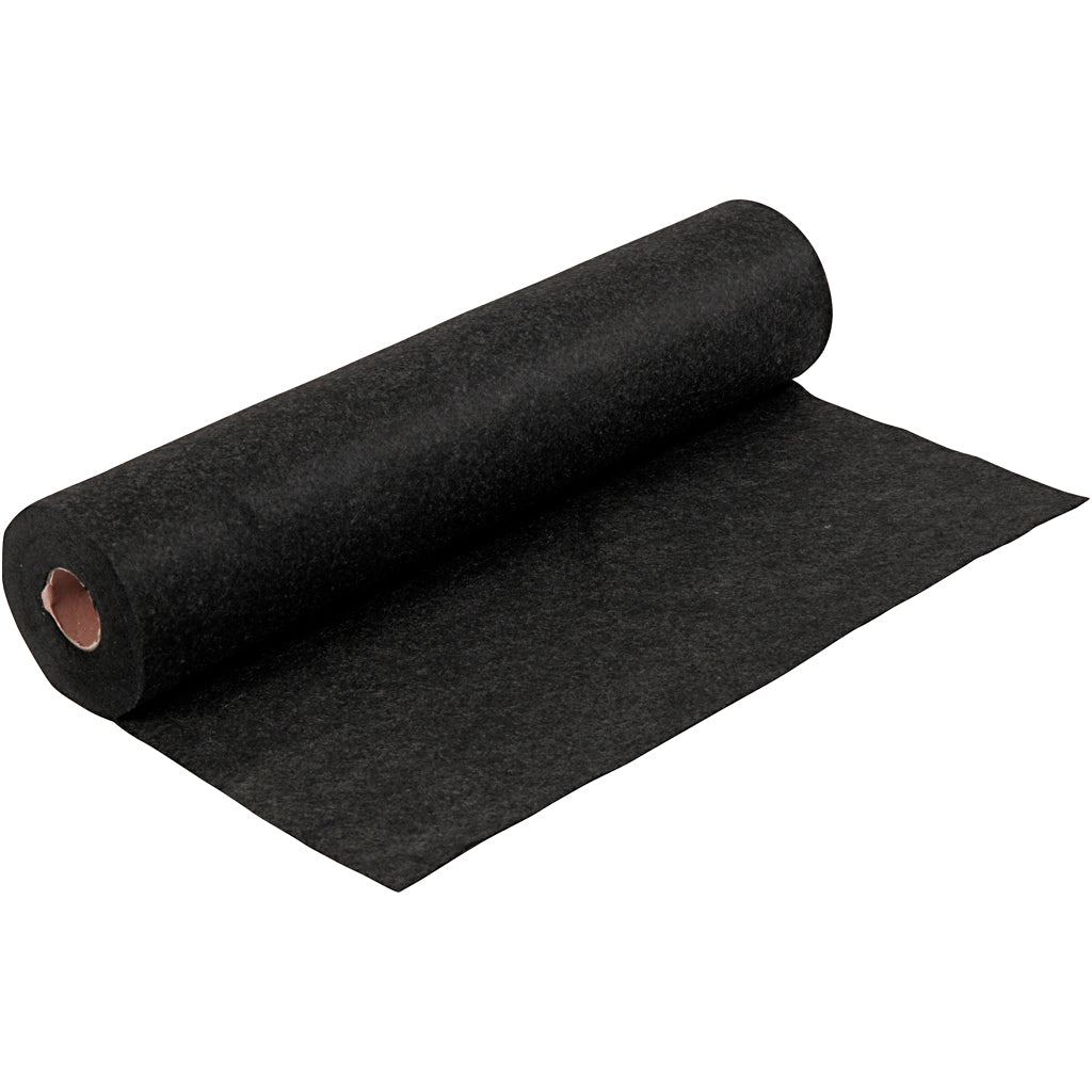 Creativ company hobby felt, W: 45 cm, thickness 1.5-2 mm, mottled, 180-200 gr, black, 5 m 1 roll