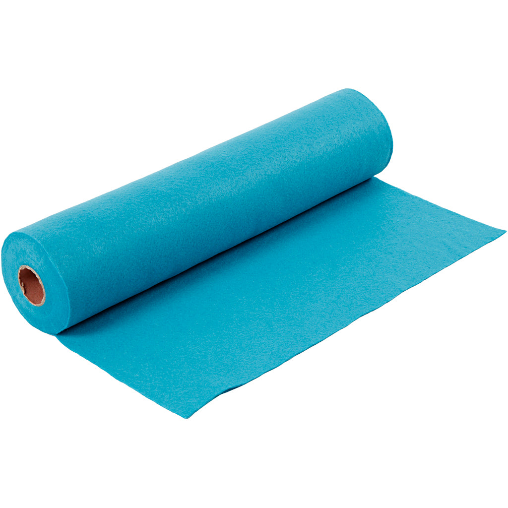 Creativ company hobby felt, w: 45 cm, thickness 1.5-2 mm, 180-200 g, turquoise, 5 m 1 roll