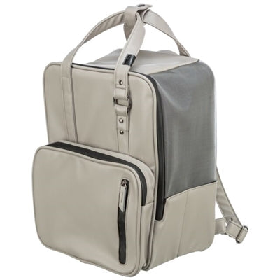 Trixie dog bag backpack city style artificial leather light gray