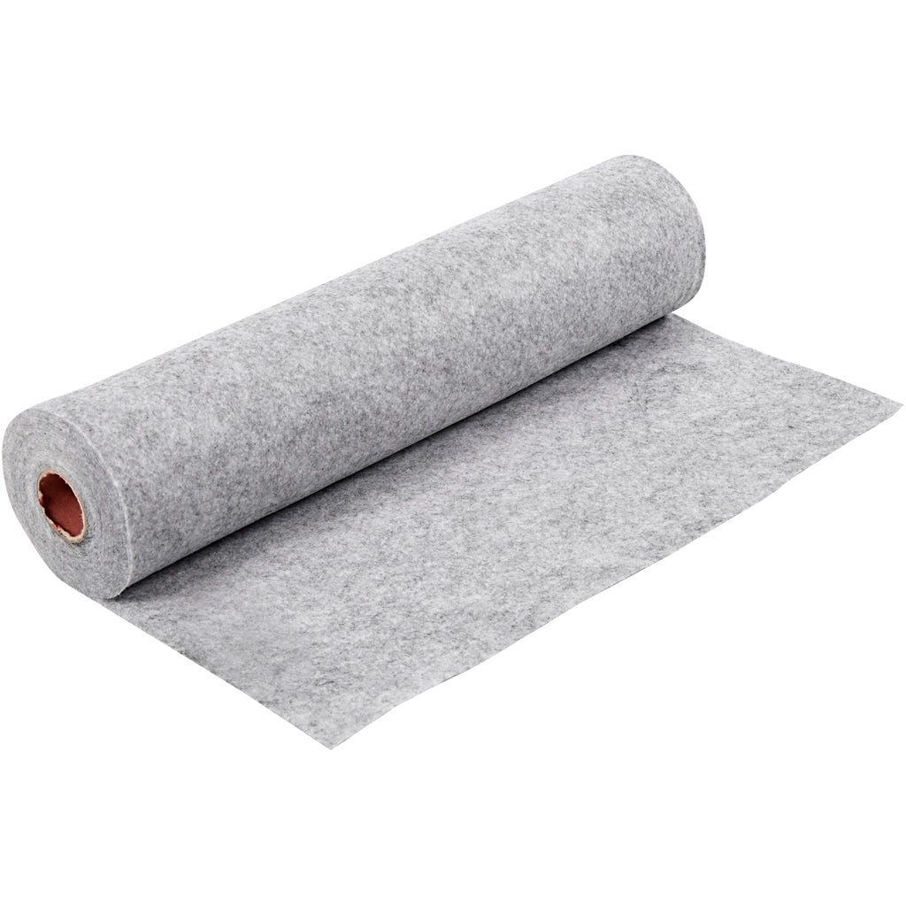 Creativ company hobby felt, W: 45 cm, thickness 1.5-2 mm, mottled, 180-200 gr, gray, 5 m 1 roll