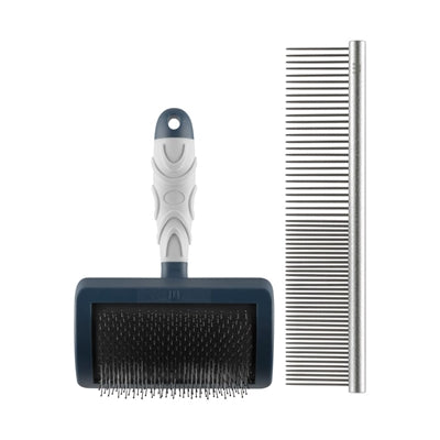 Mikki Doodle grooming kit with comb and slicker brush