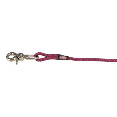 Trixie dog leash tow line round without hand loop sangria red