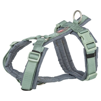 Trixie dog harness premium trekking sage green graphite gray