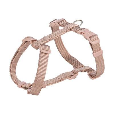 Trixie dog harness premium h-harness blush pink