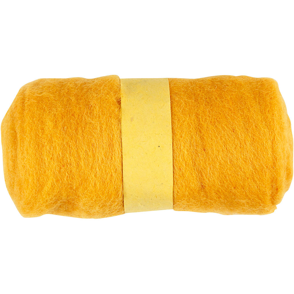 Creativ company carded wool, yellow, 100 gr 1 ball