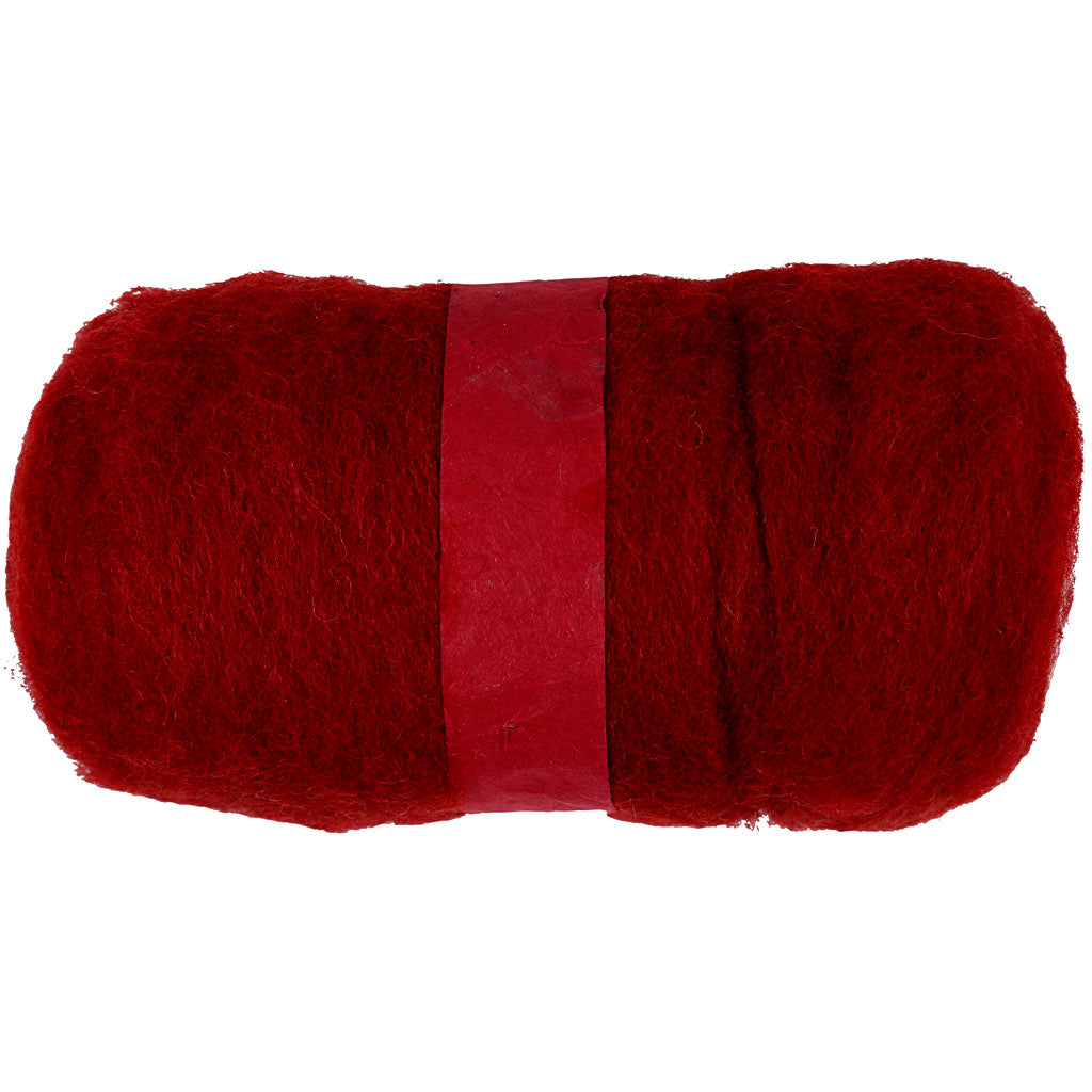 Creativ company carded wool, warm red, 100 gr 1 ball
