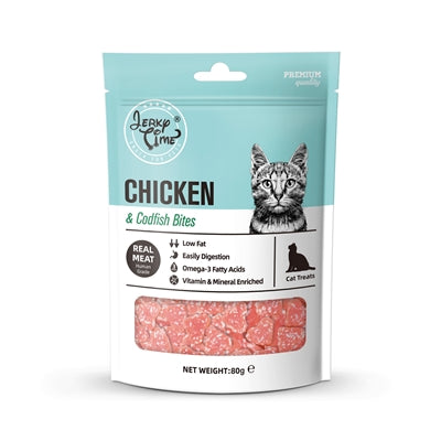 Dörrfleischige Hähnchen-Kabeljau-Häppchen