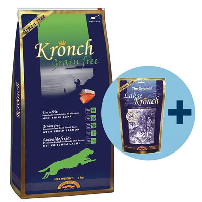 Kronch voksen kornfri med gratis Kronch 100% laks snacks