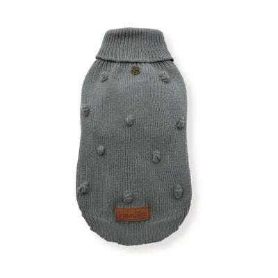Croci dog sweater homy ponpon gray