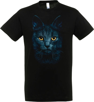 T-Shirt Black Cat schwaarz