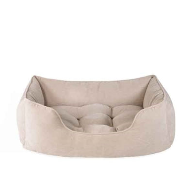 Rosewood 40 winks dog bed cord ribbed fabric beige