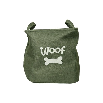 Rosewood canvas toy basket woof forest green