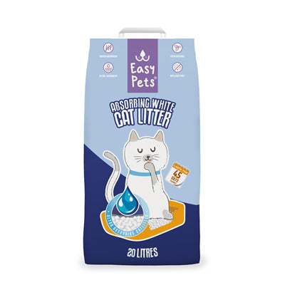 Litière pour chat Easypets absorbante blanche